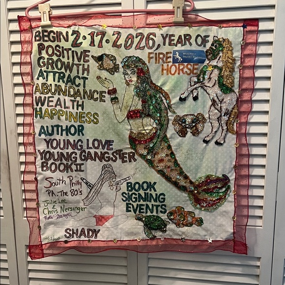 White Horse Thunder Boutique Other - #0902* Colorful Mermaid Tails Of Mia ( fictional) “24 X 24” Unframed Wall Decor